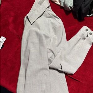 Express Grey plaid zipper tech jacket